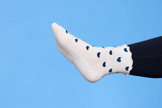 Cream & Navy Hearts STIX