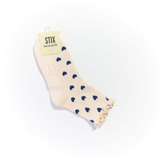 Cream & Navy Hearts STIX